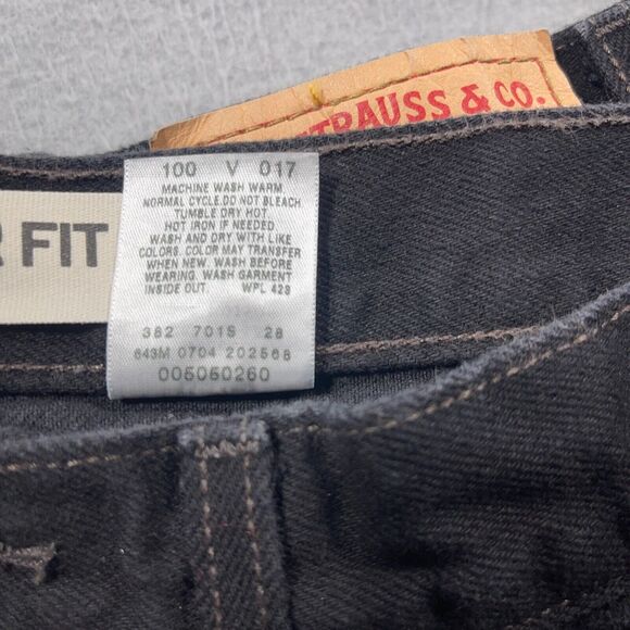 Vintage Levis 505 Cut Off Shorts Men 32 Black Madeβ in USA Inseam 10" - Picture 9 of 10